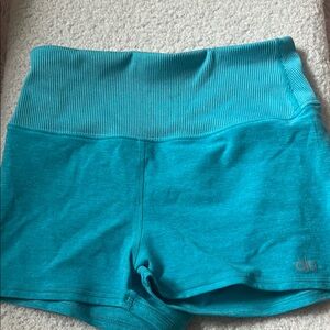 ALO Yoga Turquoise High-Waist Shorts